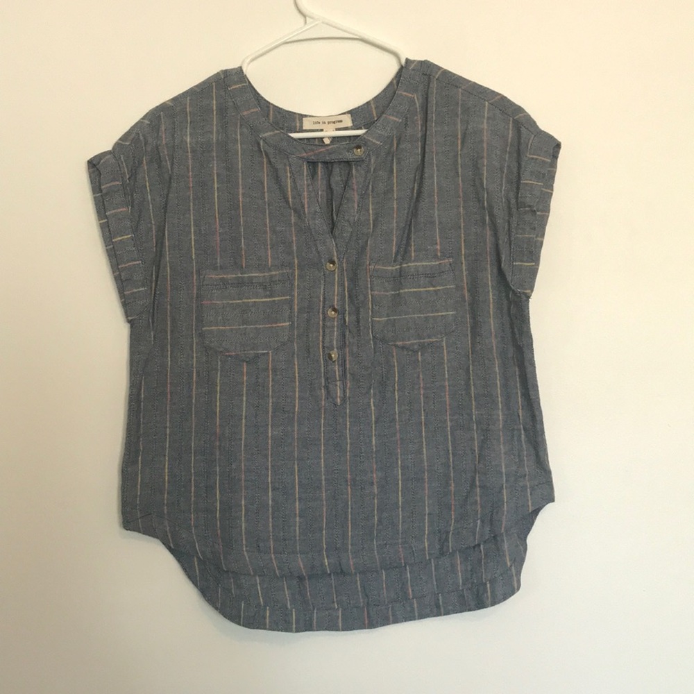 Striped linen top
